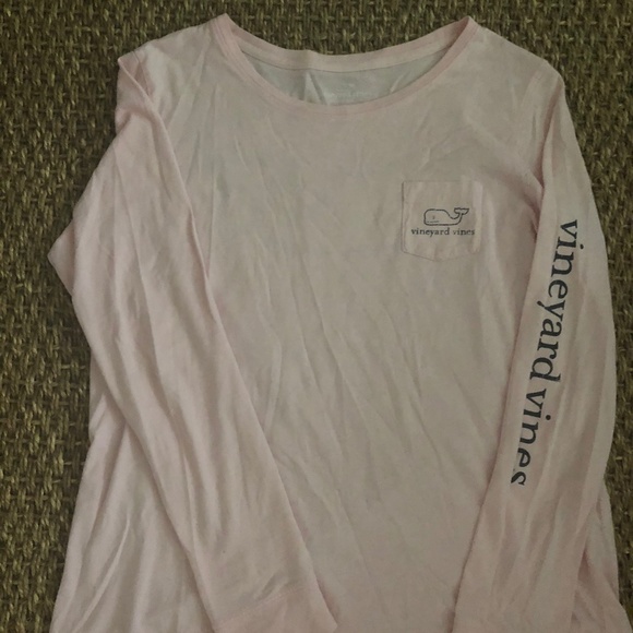 Light Pink Large Vineyard Vines Logo Tee Large - Picture 2 of 2